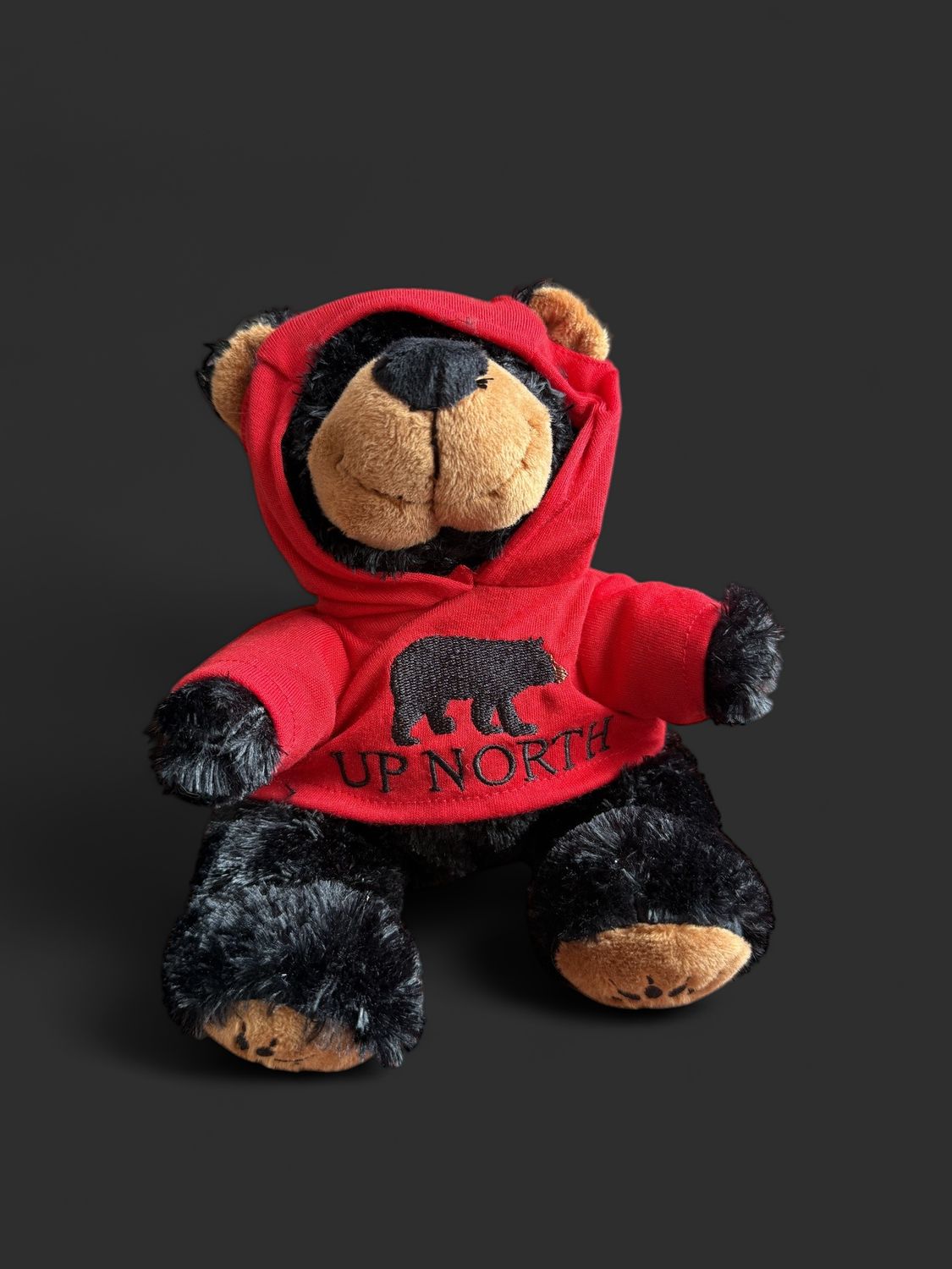 Black Bear Up North Hoodie Plushie