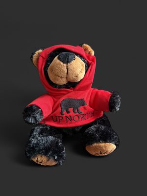 Black Bear Up North Hoodie Plushie