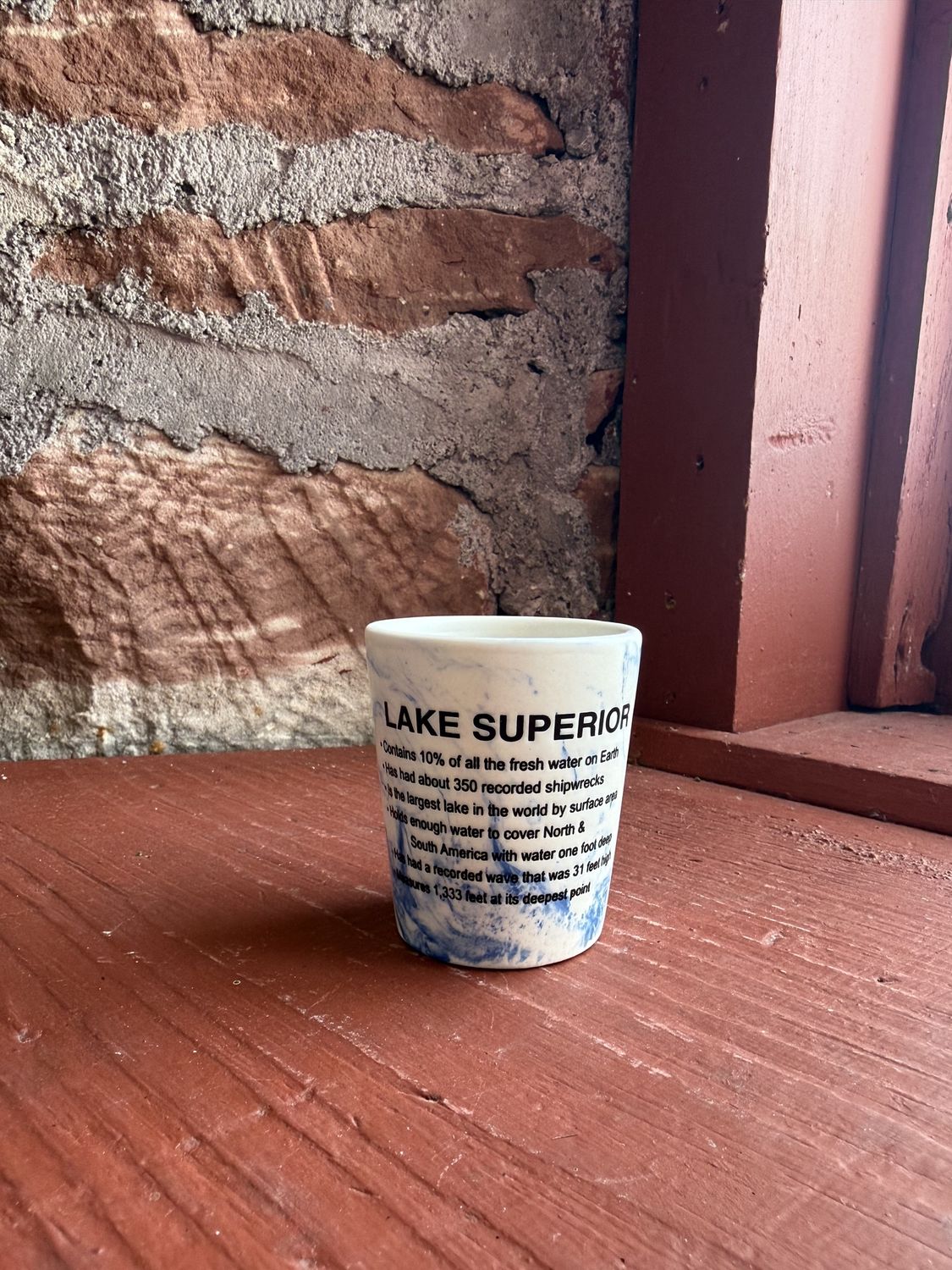 Marble Lake Superior Shot Glass / Blue