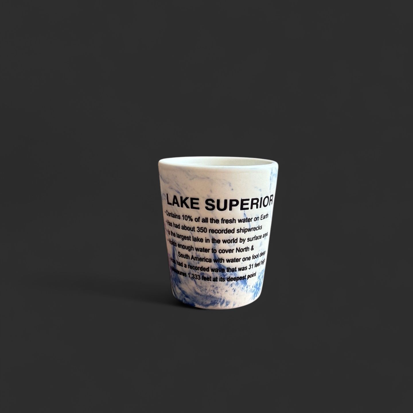 Marble Lake Superior Shot Glass / Blue
