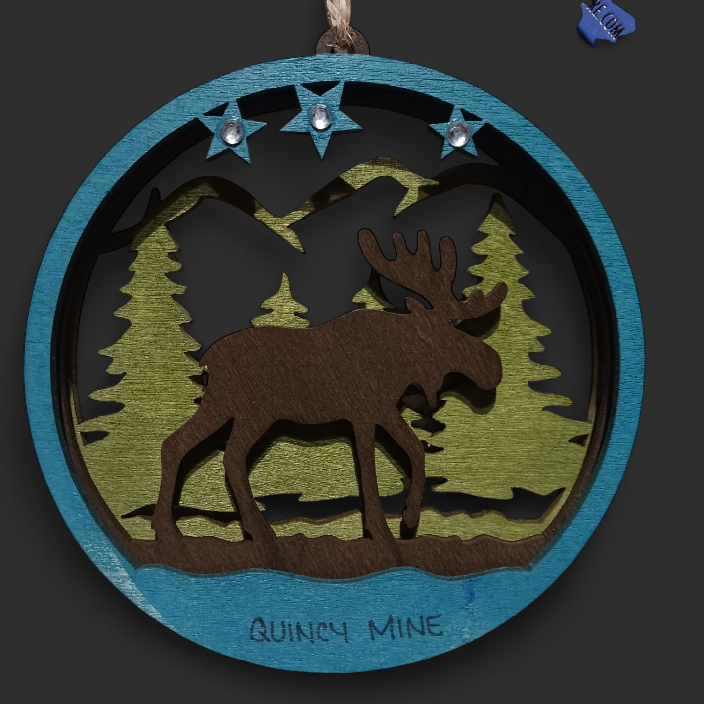 Laser Cut Wood Ornament Moose