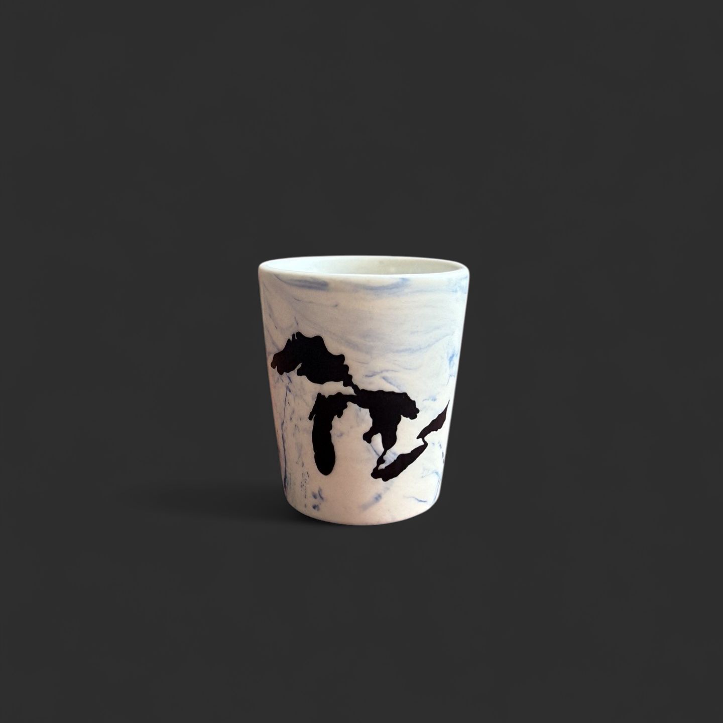 Marble Great Lakes Shot Glass / Blue