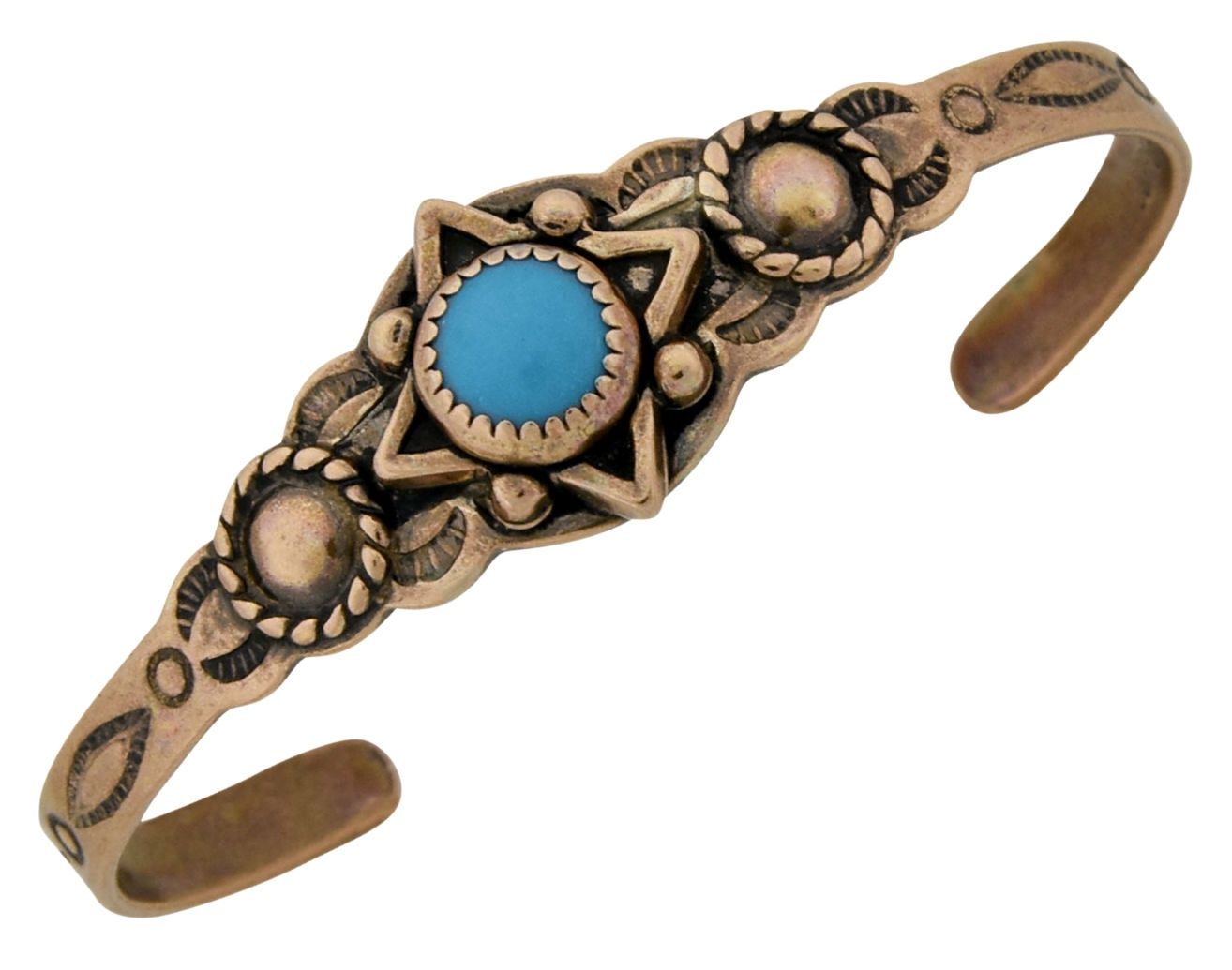 Copper Cuff Bracelet Turquoise