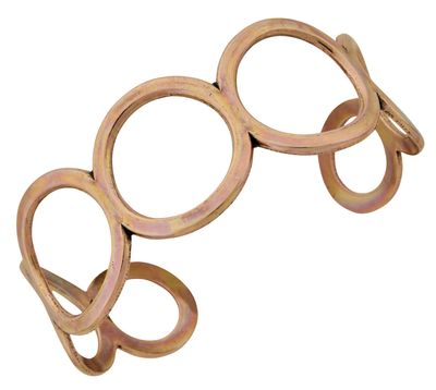 Copper Cuff Bracelet Open Circle