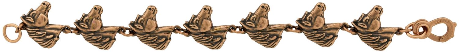 Copper Horse Head Link Bracelet