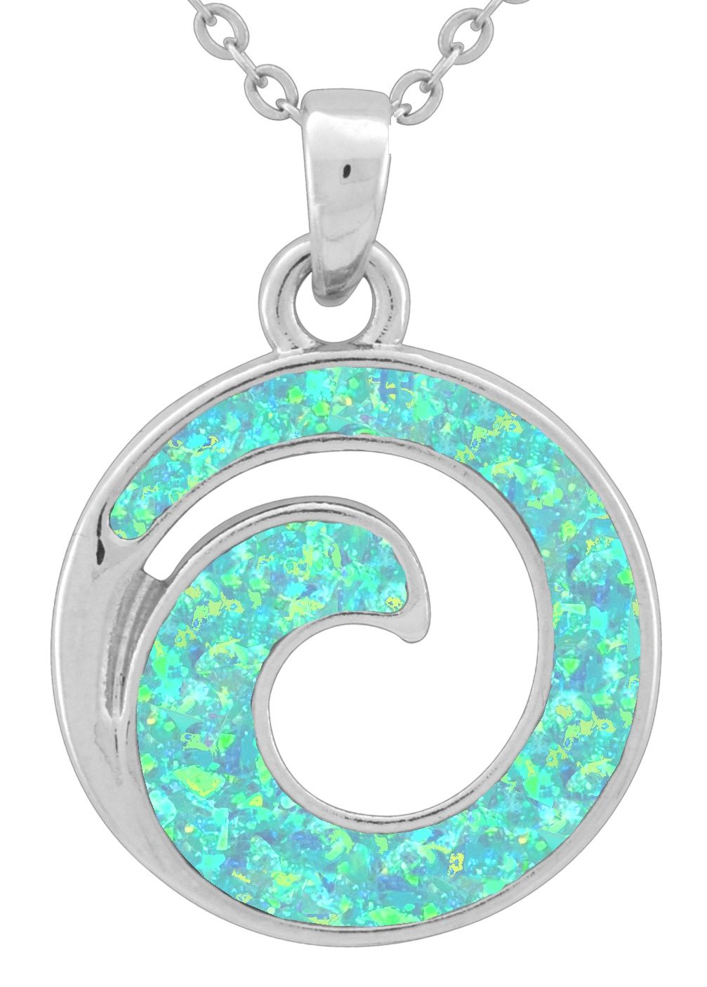 Pendant -Blue Opal  Wave