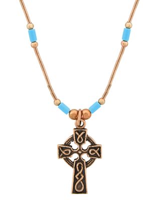 Liquid Copper Pendant - Cross