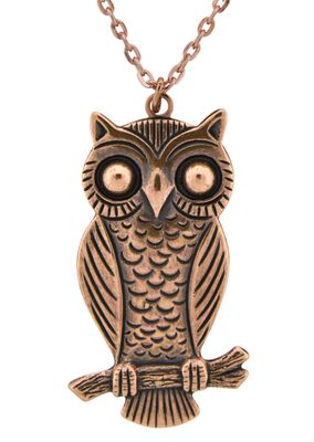 Copper Necklace Pendant Owl