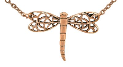 Copper Necklace Pendant Dragonfly