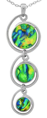 Pendant - 3 Circles with Mother of Pearl Centers