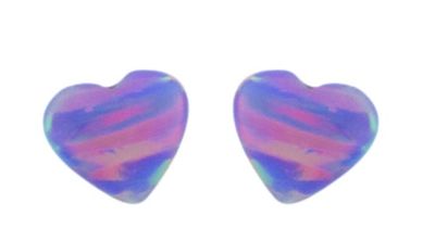 Wht Ear - Lavender Opal PP Hearts