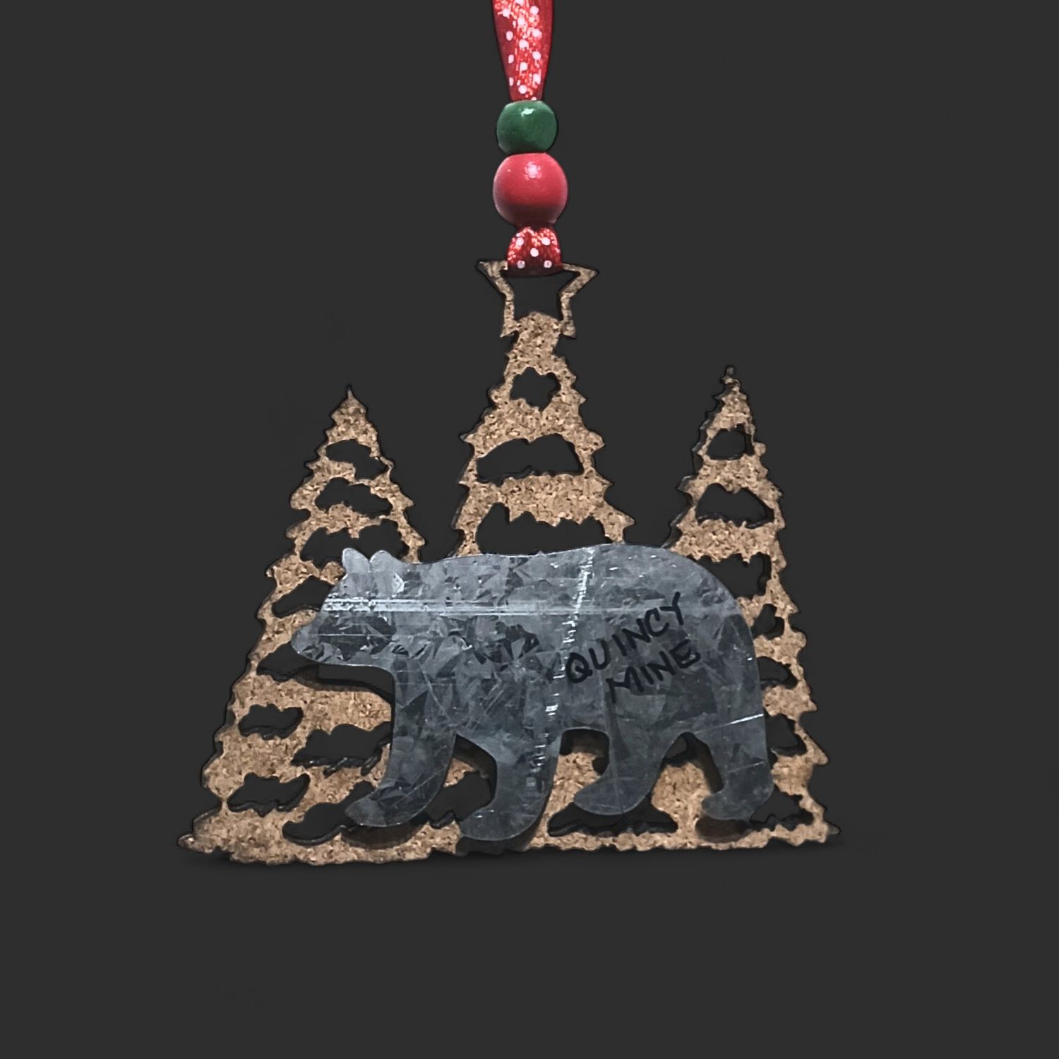 Cork & Metal Ornament Bear