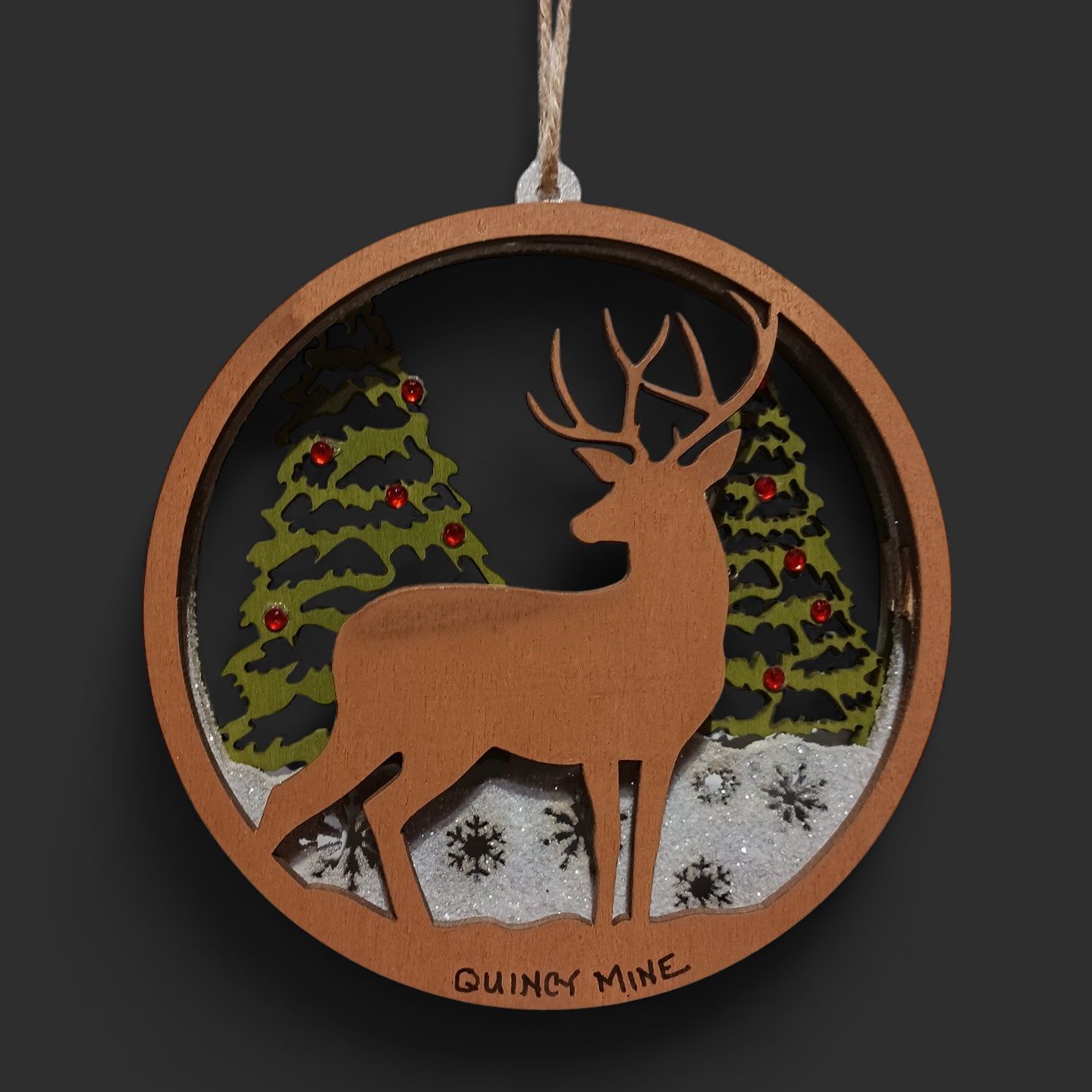 Laser Cut Wood Ornament Deer