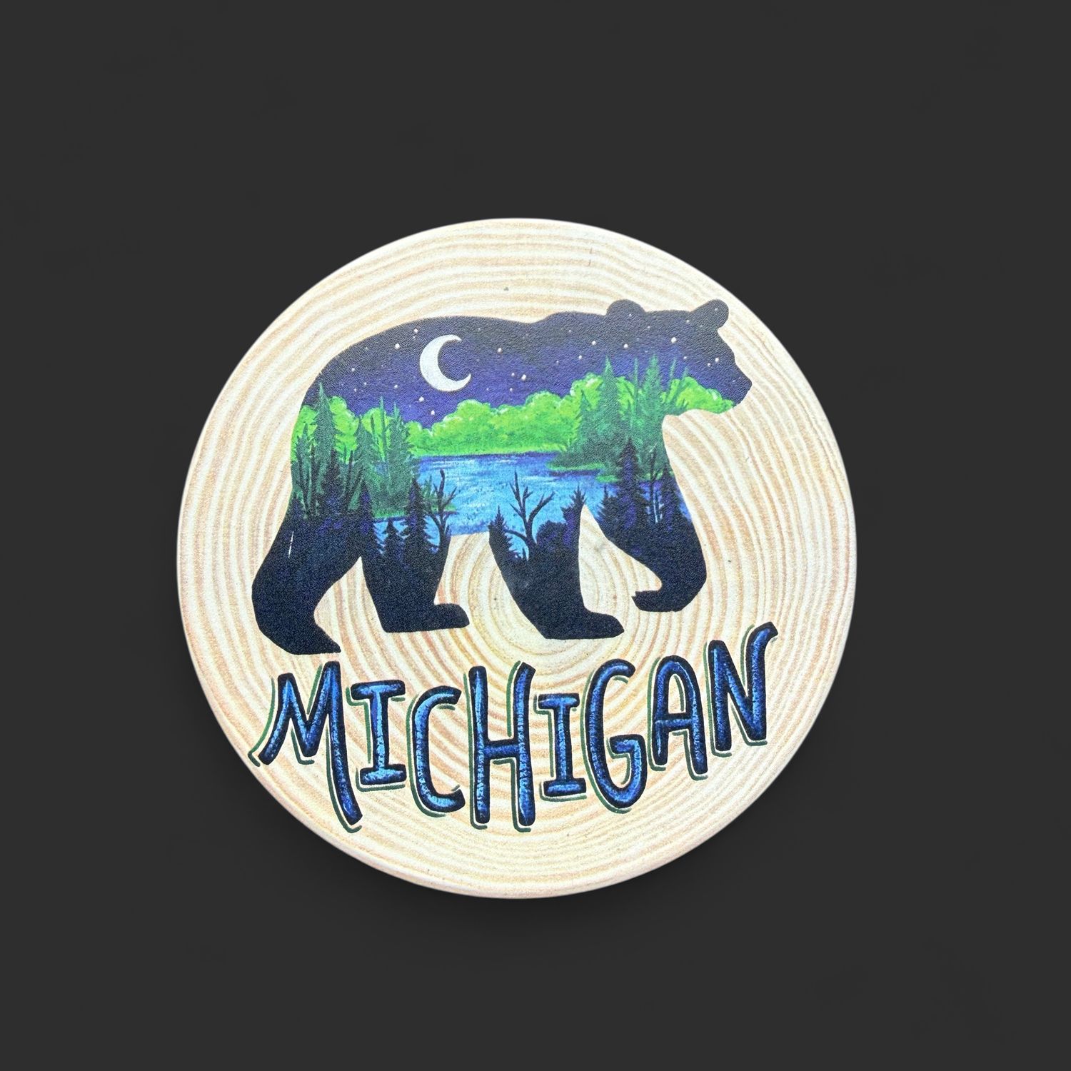 Michigan Bear Stone Coaster