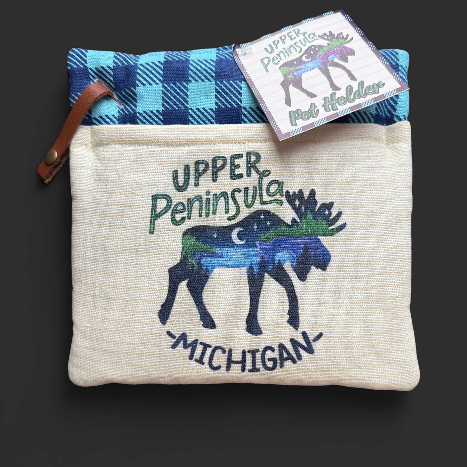 Upper Peninsula Moose Pot Holder