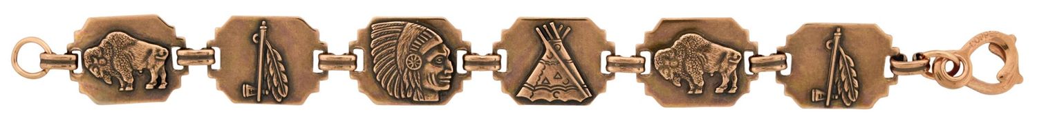 Indian Scene Copper Bracelet