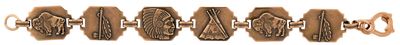 Indian Scene Copper Bracelet