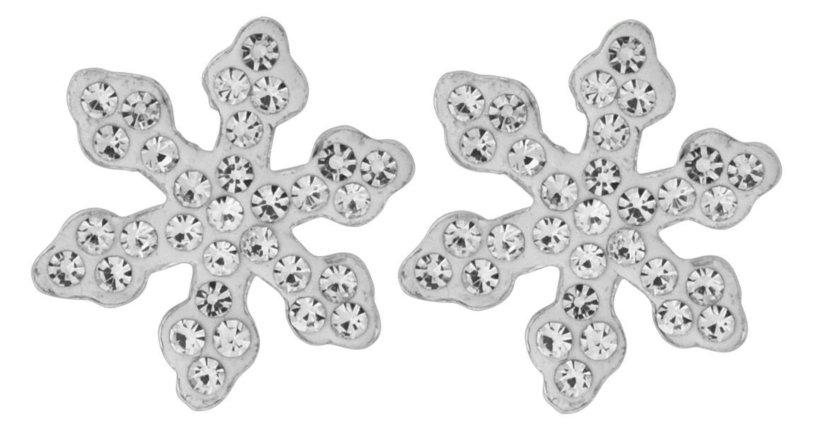 Snowflake post earrings