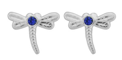 Earrings - Dragonfly blue sapphire