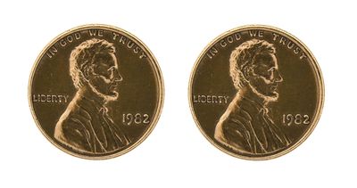 Large Penny Stud Earrings