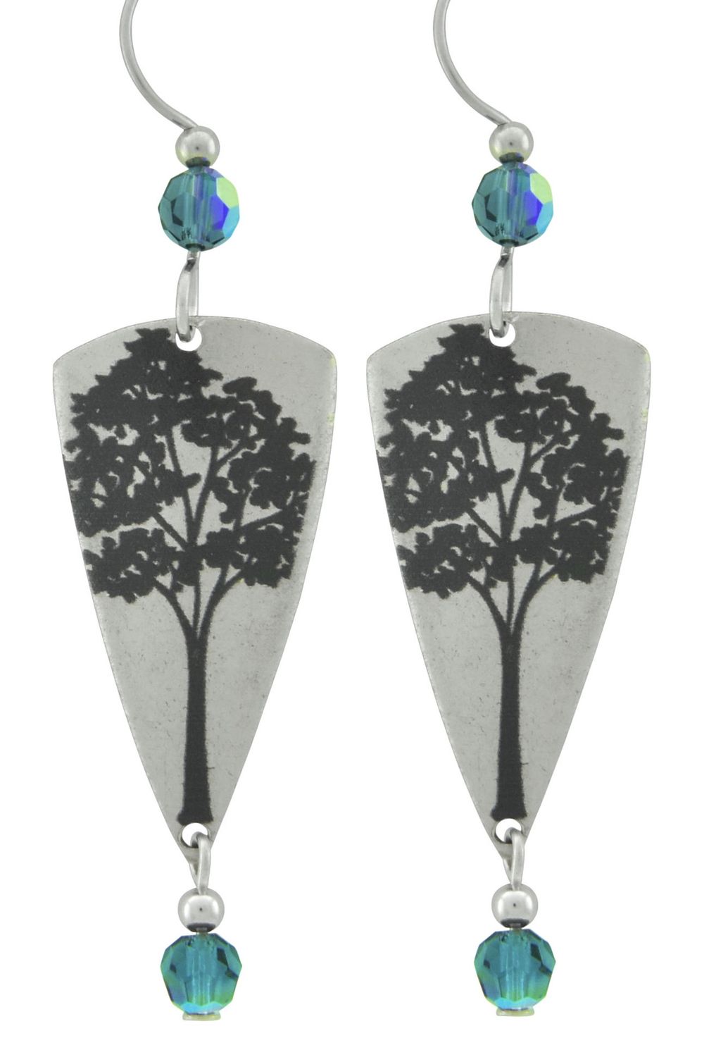 Earrings - Shield with Tree Design EIE 582