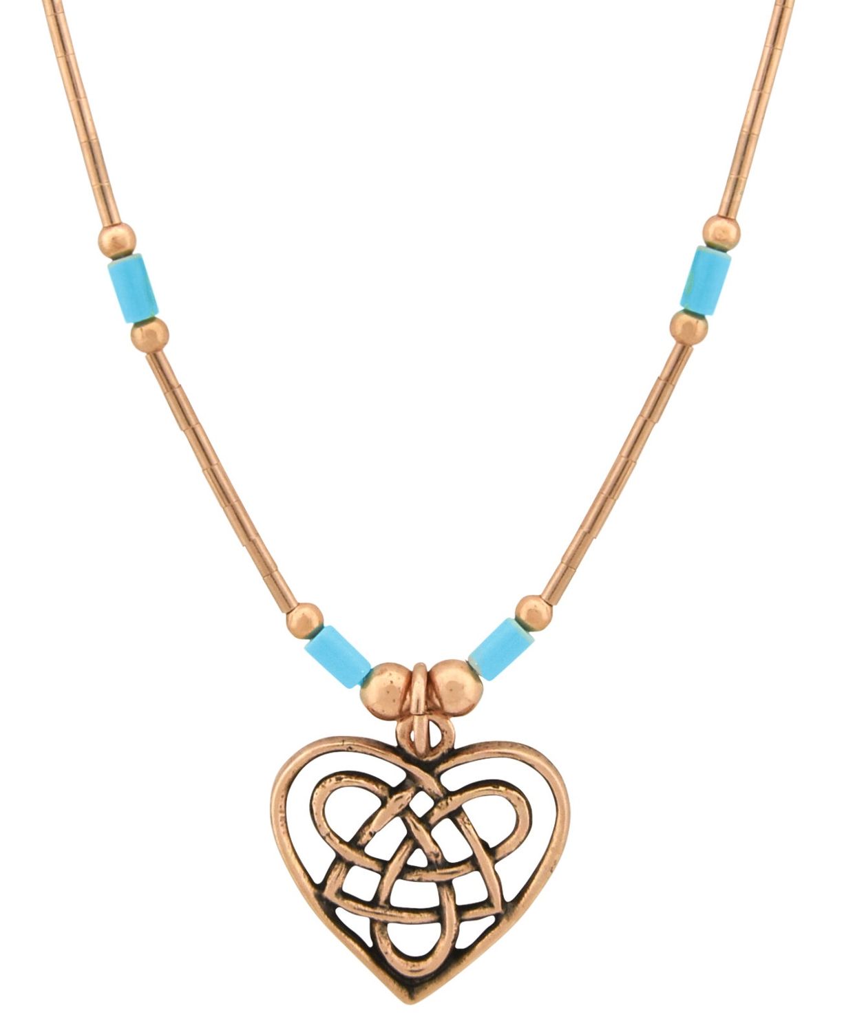Pendant - Copper Heart with Celtic Knot