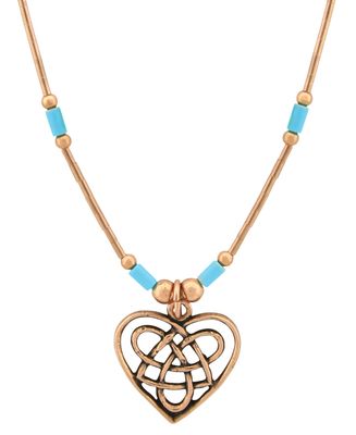 Pendant - Copper Heart with Celtic Knot