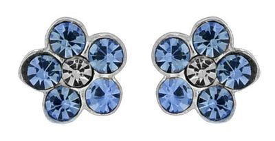 Earrings - Flowers Sapphire
