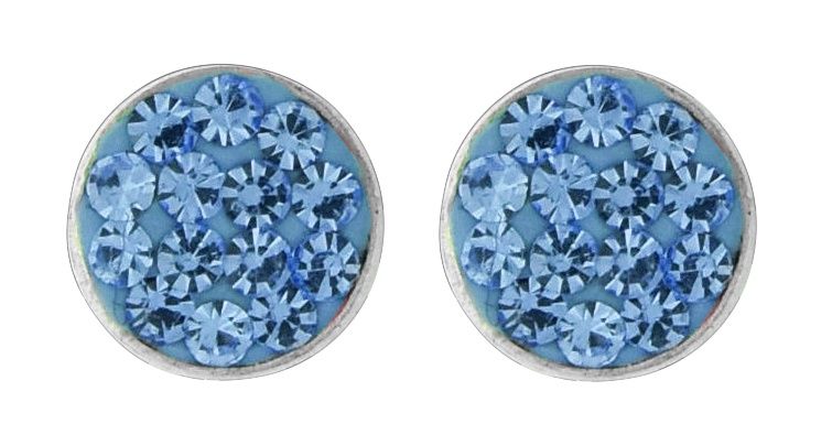 Earrings - Sterling Silver Sapphire Dots