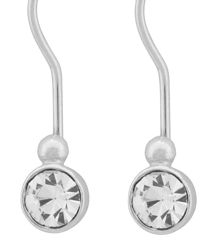 Earrings - Round CZ with French Hook