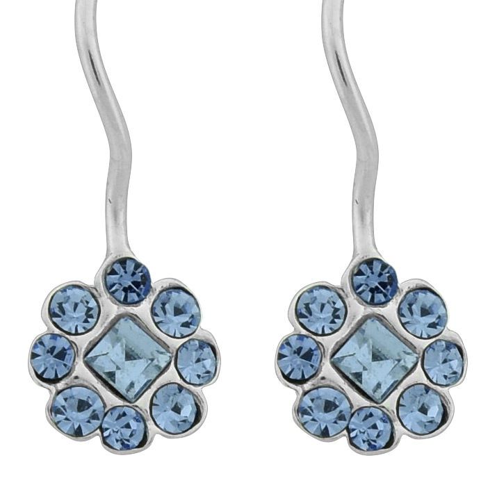 Earrings - Flower Lavender Sapphire