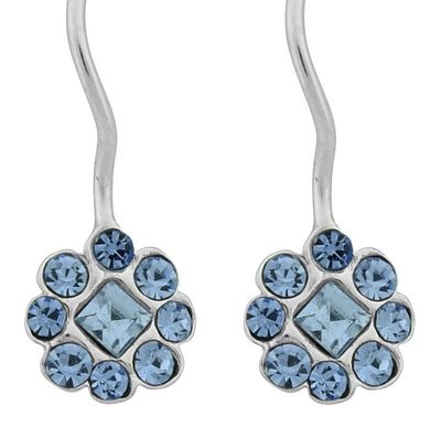 Earrings - Flower Lavender Sapphire