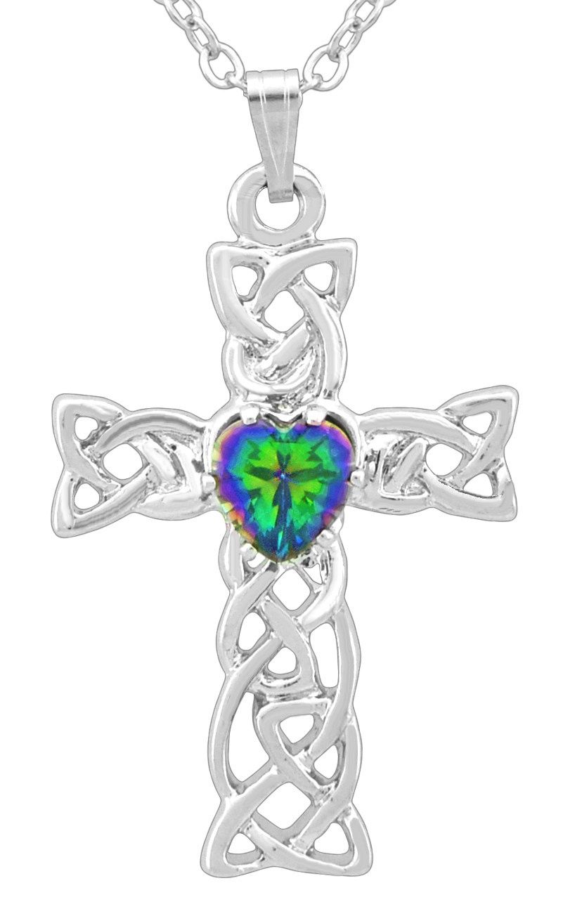 Pendant - Mystic Zirconia Filigree Cross