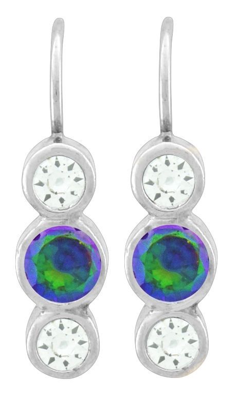 Earrings - Mystic Zirconia Stacked Circles 165 MZR
