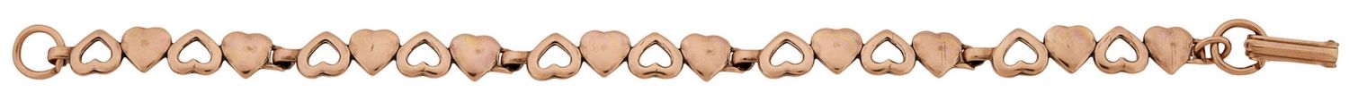 Copper Link Bracelet - Hearts