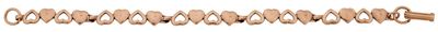 Copper Link Bracelet - Hearts