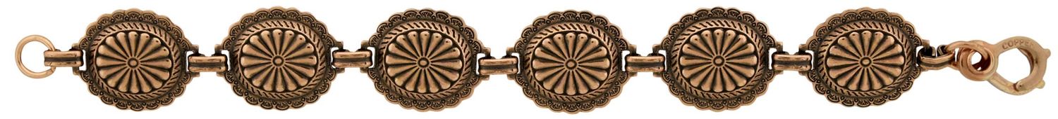 Copper Link Bracelet - Medallions
