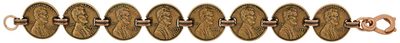 Copper Link Bracelet - Lincoln Penny Short