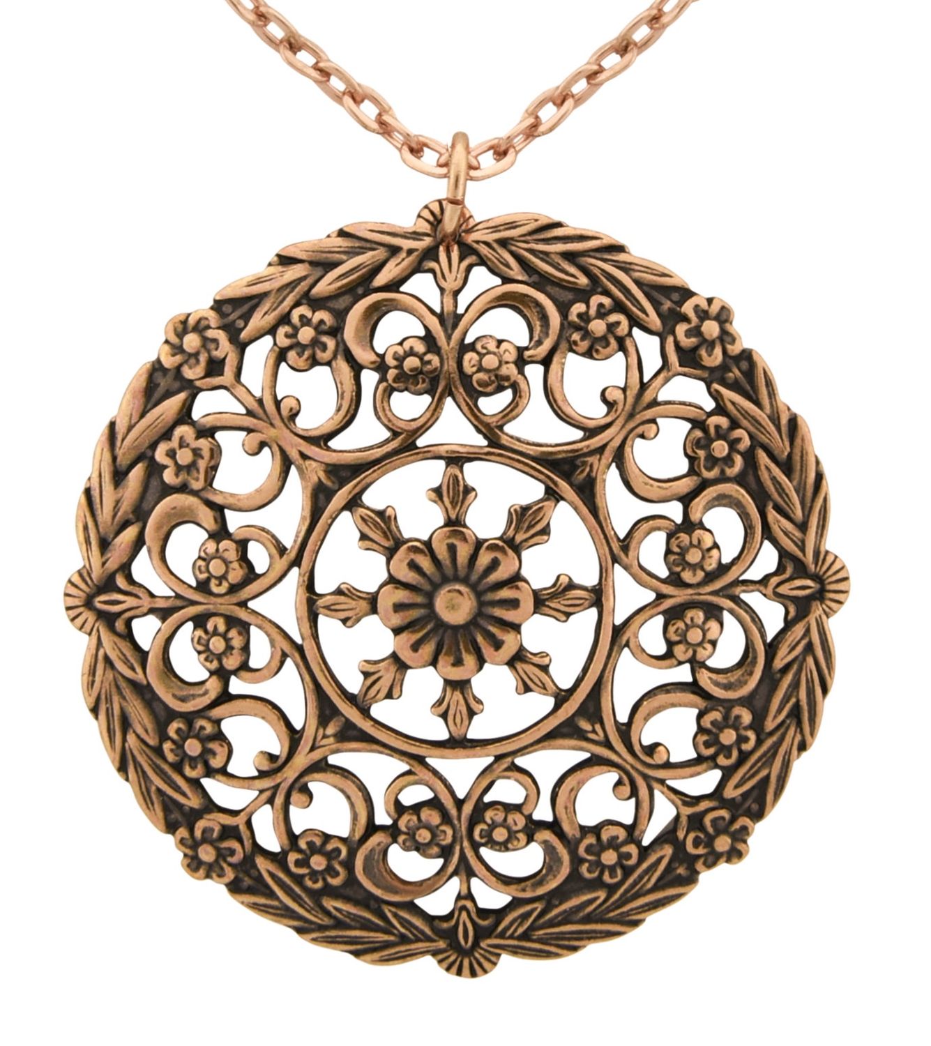 Copper Pend - Round Large