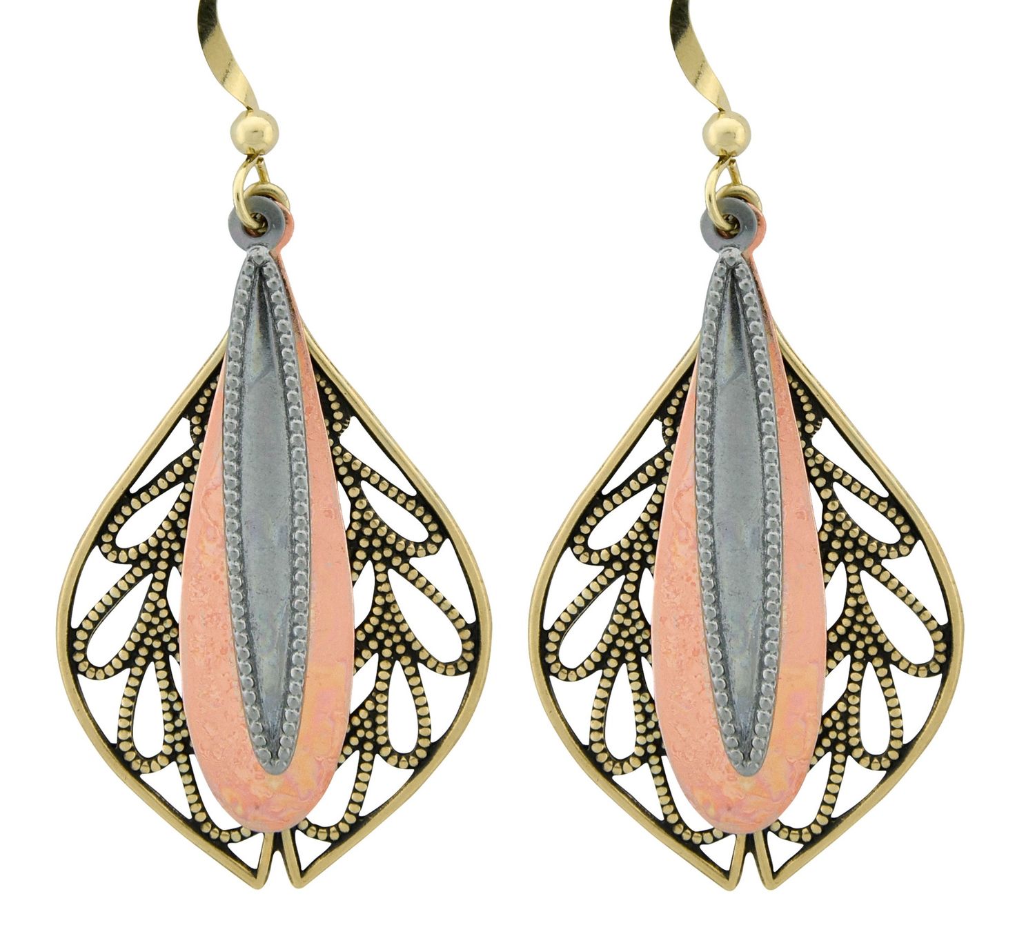 Copper and Brass Earring Pendants (long)