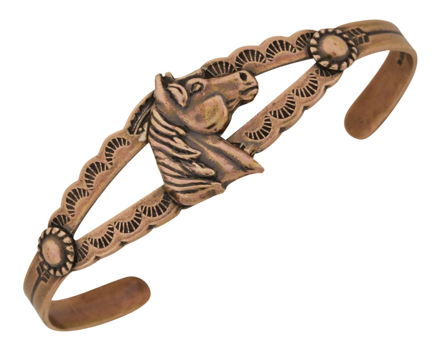 Copper Cuff Bracelet Large Horse