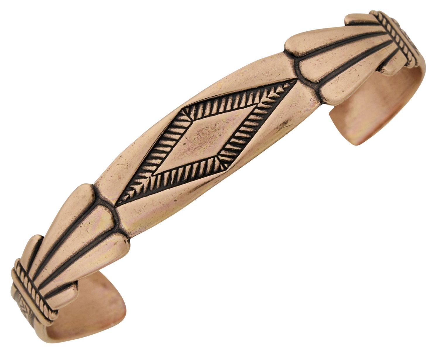 Copper Cuff Bracelet Victorian Design