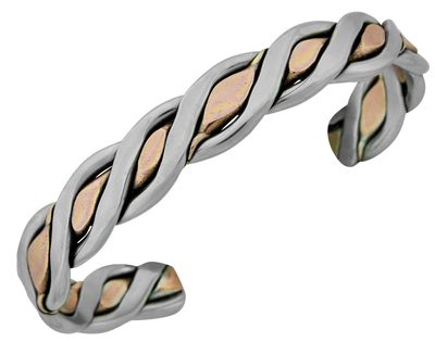 Nickel and Copper Bracelet Braid Large