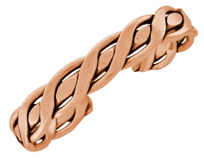 Copper Cuff Bracelet Braided Large