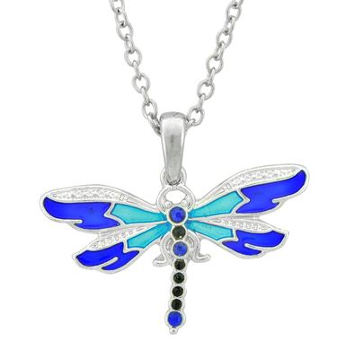 Blue Dragonfly Choker Necklace