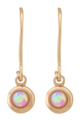 Ear-Lab Pink Opal KW Tiny Pendant Circles FH