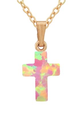 Pend-Lab Pink Opal Cross Made of Opal