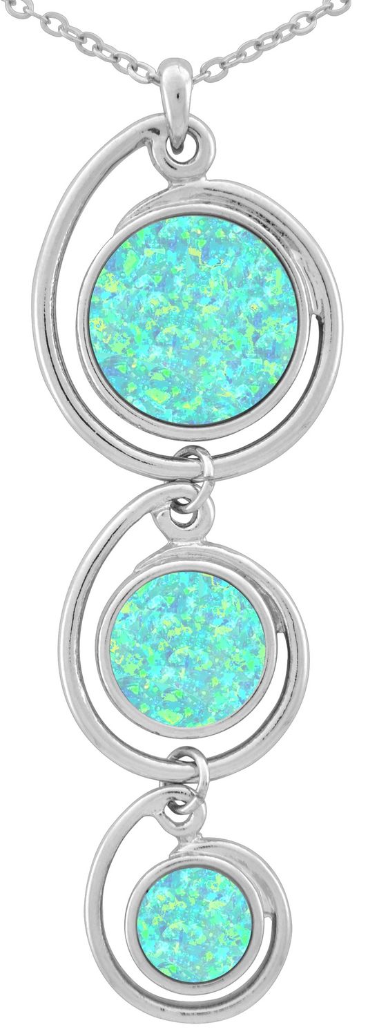 Pendant- 3 Circles with Mystic Waters