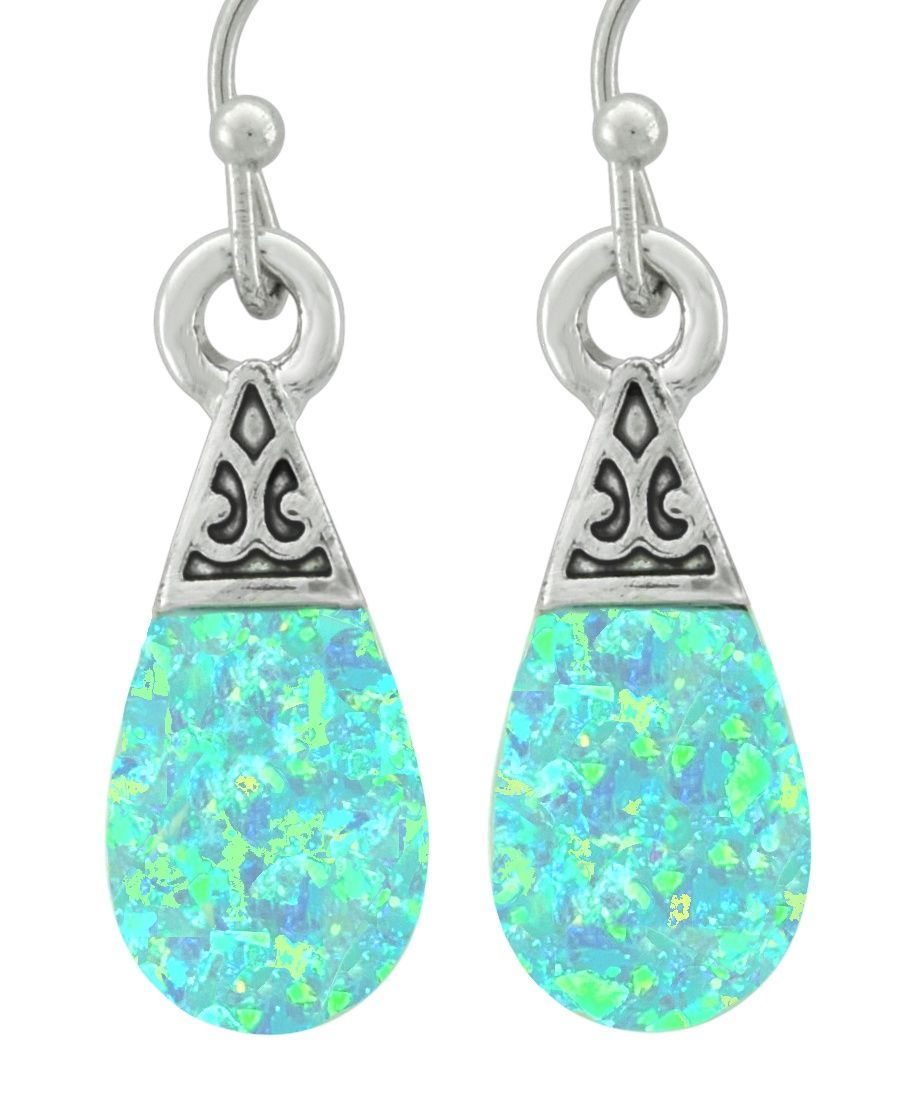 Earring- Fancy Teardrop W/ Mystic Waters