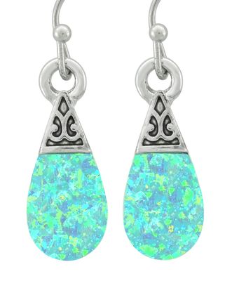 Earring- Fancy Teardrop W/ Mystic Waters